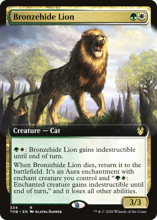 Bronzehide Lion (334) (Extended Art) - Foil