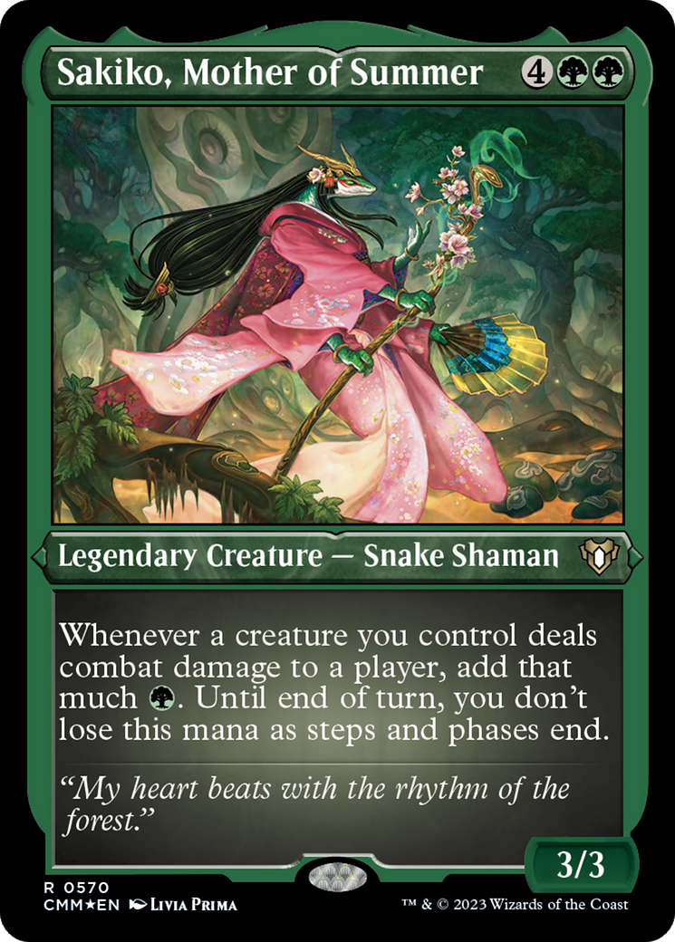 Sakiko, Mother of Summer (0570) - Foil Etched