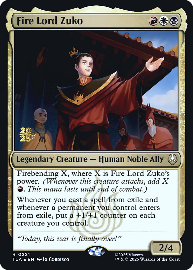 Fire Lord Zuko (0221) (Prerelease) (PTLA) - Foil