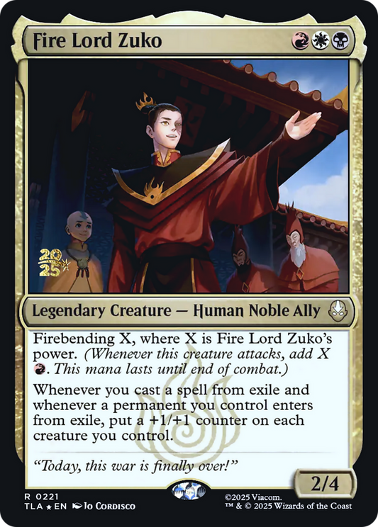 Fire Lord Zuko (0221) (Prerelease) (PTLA) - Foil