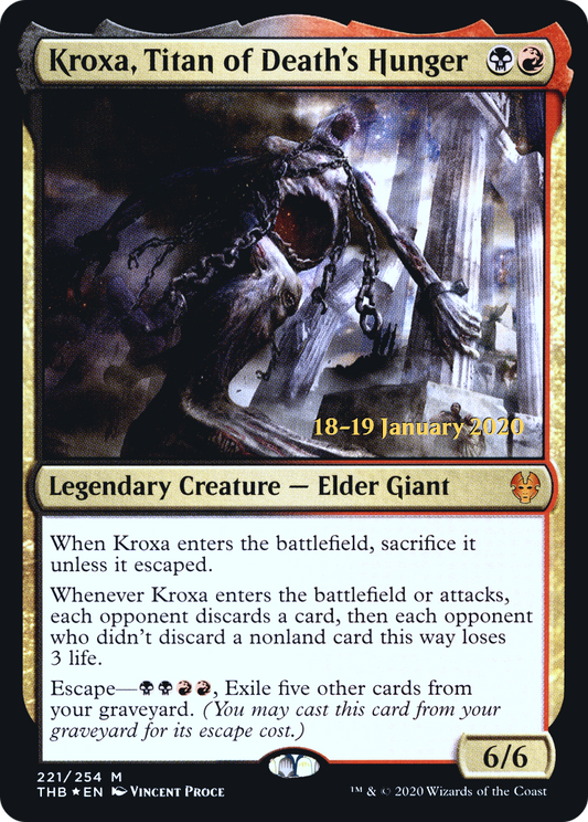 Kroxa, Titan of Death's Hunger (221) (Prerelease) - Foil