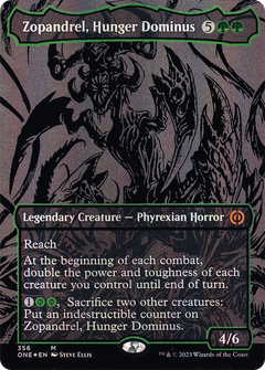 Zopandrel, Hunger Dominus (356) (Borderless) - Oil Slick Raised Foil
