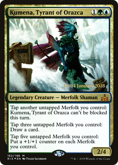 Kumena, Tyrant of Orazca (162) (Prerelease) - Foil