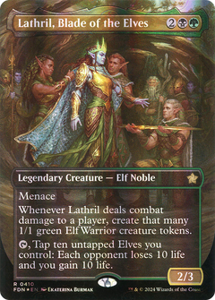Lathril, Blade of the Elves (0410) (Borderless) - Mana Foil