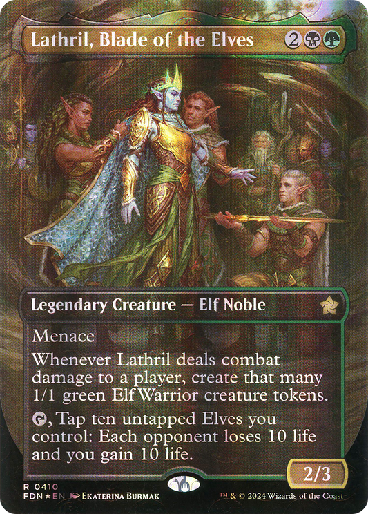 Lathril, Blade of the Elves (0410) (Borderless) - Mana Foil