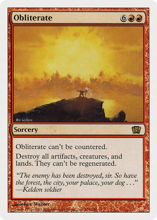 Obliterate (8th Edition) (Oversized) (Box Topper Promo) (O8TH)