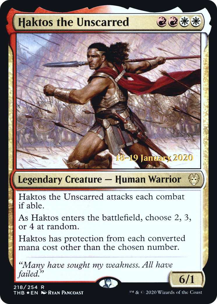 Haktos the Unscarred (218) (Prerelease) - Foil