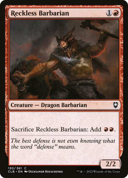 Reckless Barbarian - Foil