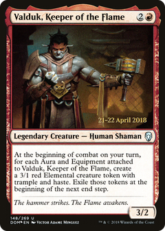 Valduk, Keeper of the Flame (148) (Prerelease) - Foil
