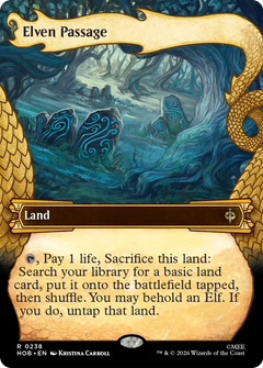 Elven Passage (0238) (Borderless) (Dragon Hoard Frame) (HOB) - Foil