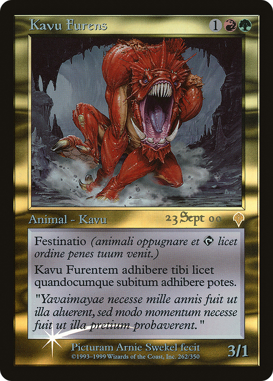 Raging Kavu (262) (Prerelease) - Foil