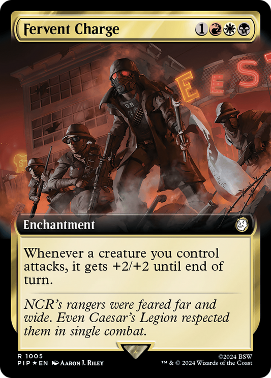Fervent Charge (1005) (Extended Art) - Surge Foil