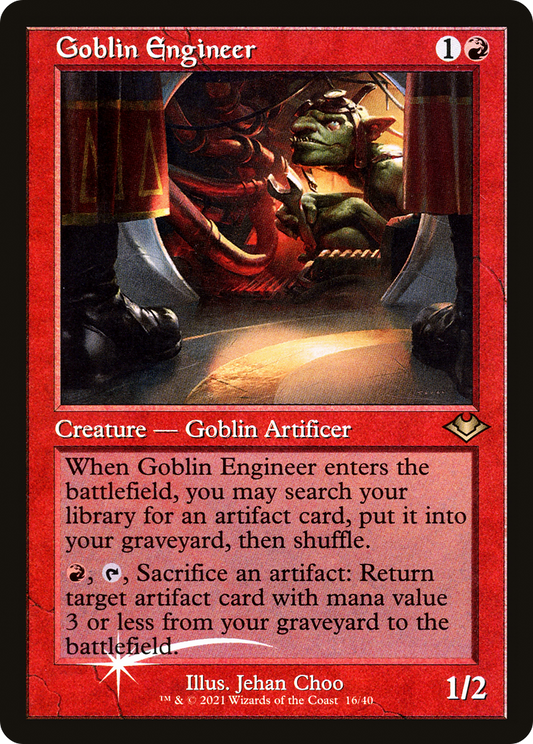 Goblin Engineer (016) (Retro Frame) - Foil