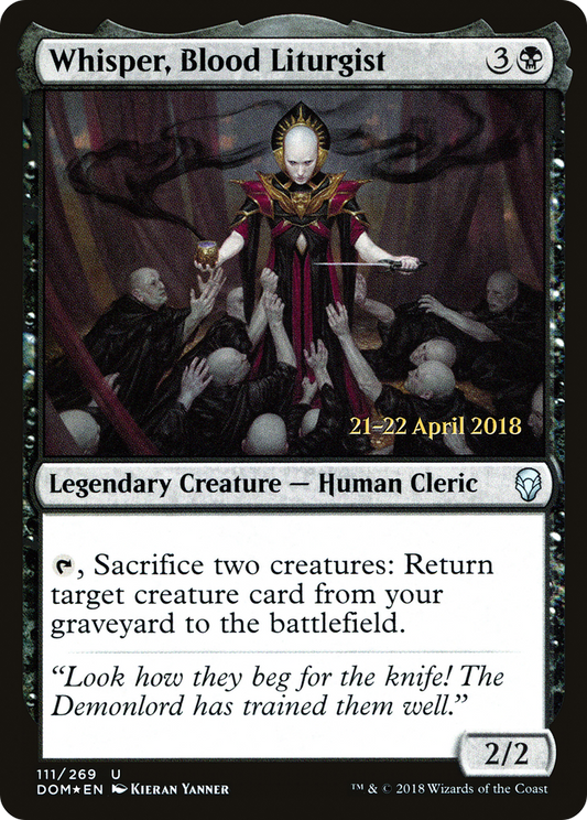 Whisper, Blood Liturgist (111) (Prerelease) - Foil
