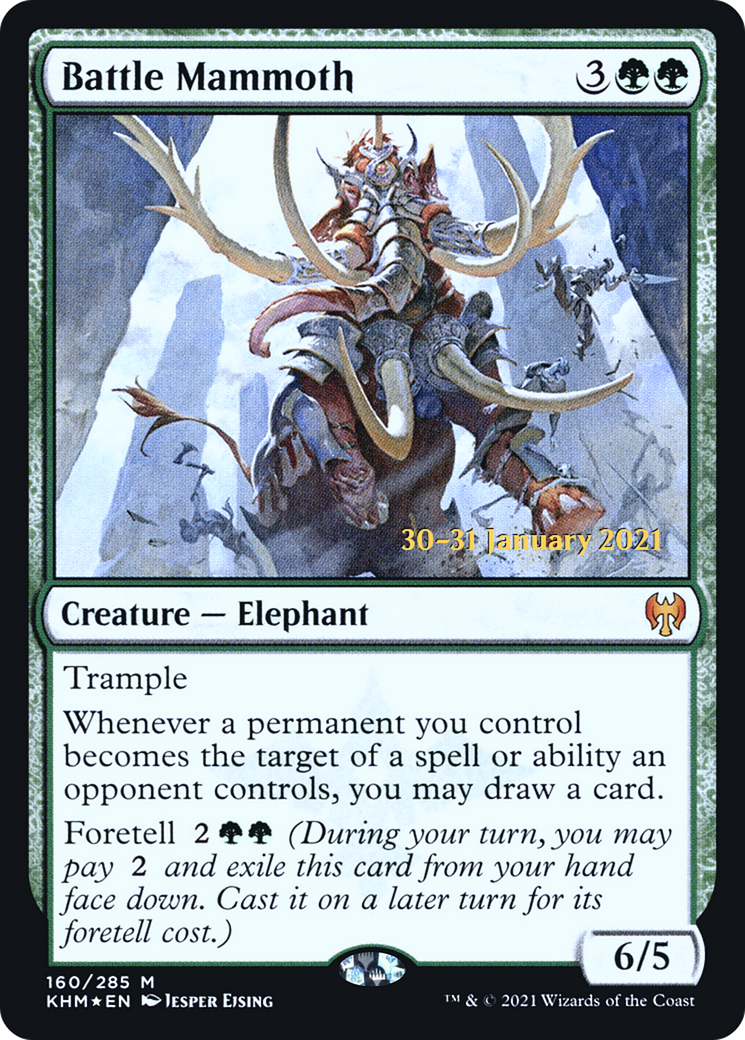 Battle Mammoth (160) (Prerelease) - Foil