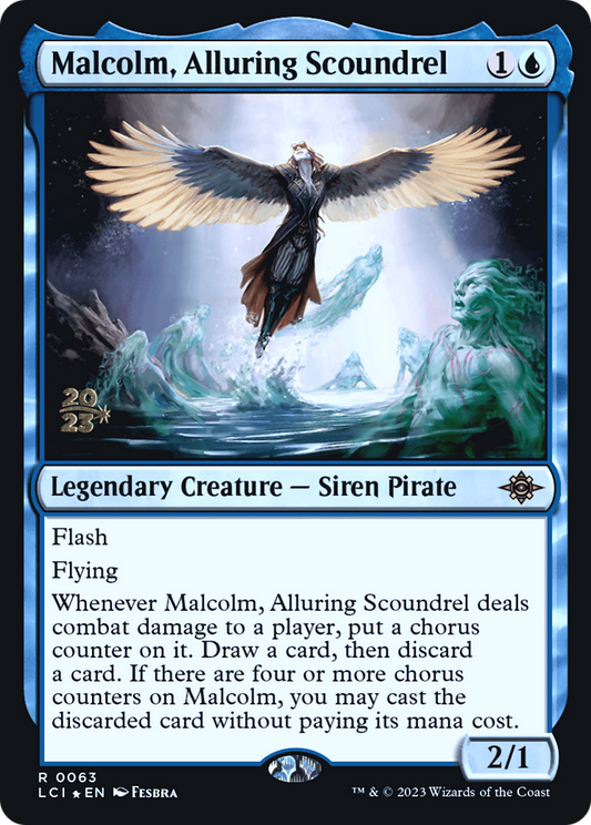 Malcolm, Alluring Scoundrel (0063) (Prerelease) - Foil