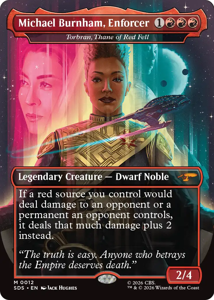 Michael Burnham, Enforcer [Torbran, Thane of Red Fell] (0012) (Borderless) (SDS) - Foil
