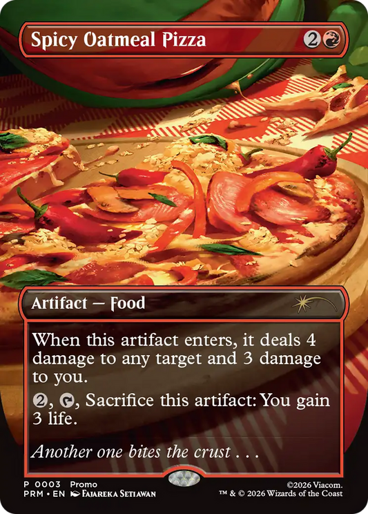 Spicy Oatmeal Pizza (0003) (Borderless) (PW26) - Foil
