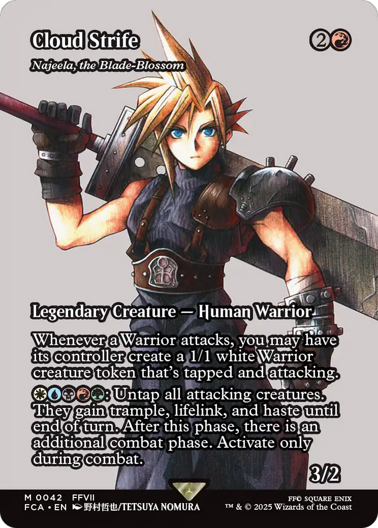 Cloud Strife [Najeela, the Blade-Blossom] (0042) (Showcase) - Foil
