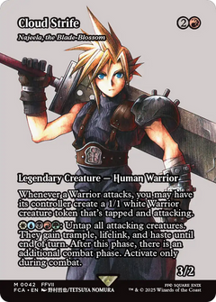 Cloud Strife [Najeela, the Blade-Blossom] (0042) (Showcase) - Foil