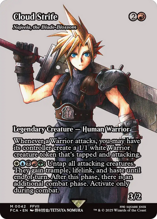 Cloud Strife [Najeela, the Blade-Blossom] (0042) (Showcase) - Foil