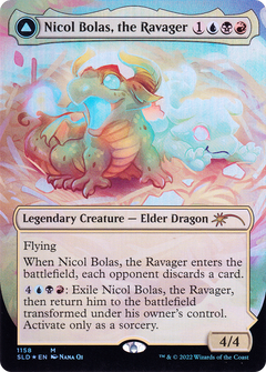 Nicol Bolas, the Ravager // Nicol Bolas, the Arisen (1158) (Borderless) (SLD) - Foil