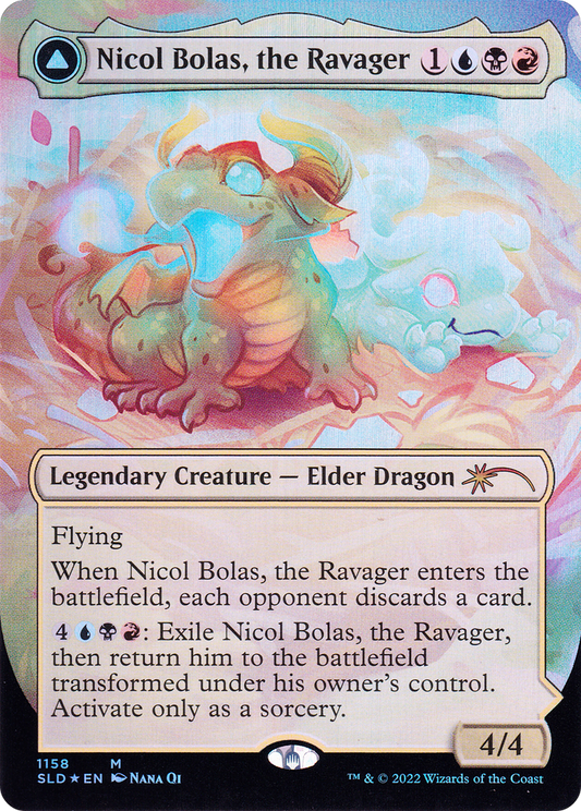 Nicol Bolas, the Ravager // Nicol Bolas, the Arisen (1158) (Borderless) (SLD) - Foil