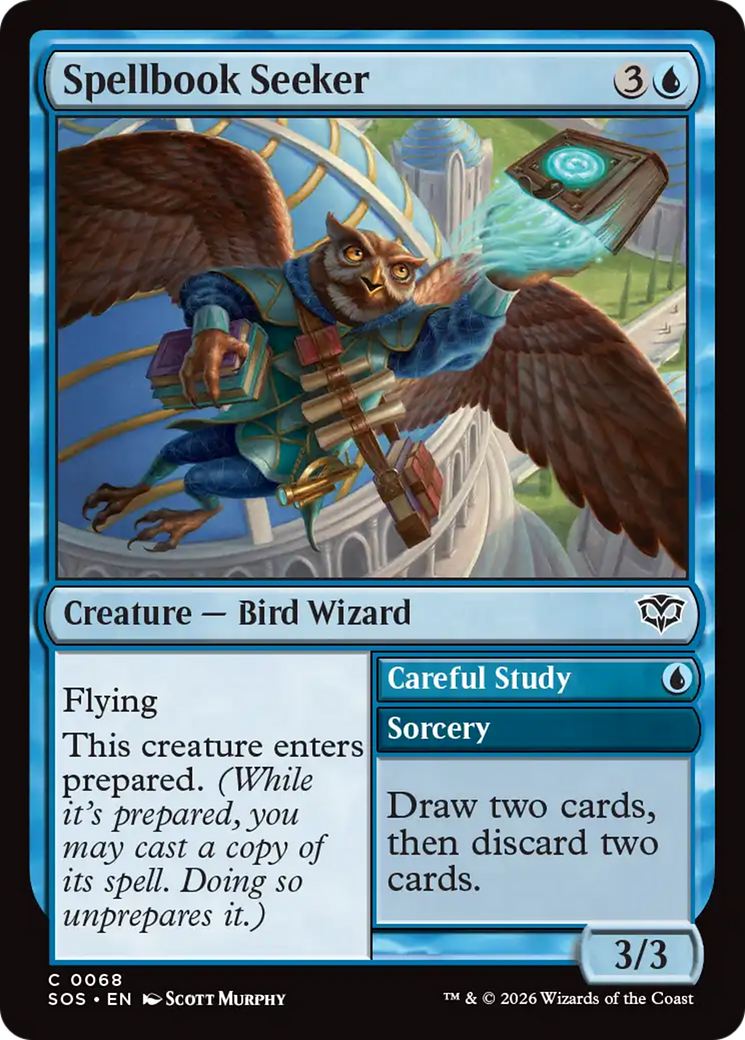 Spellbook Seeker // Careful Study (SOS) - Foil
