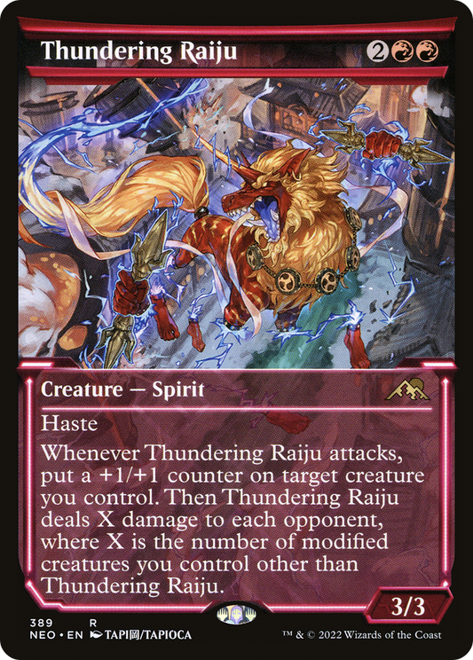 Thundering Raiju (389) (Showcase) - Foil