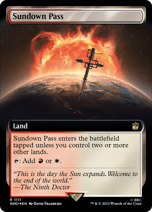 Sundown Pass (1111) (Extended Art) - Surge Foil