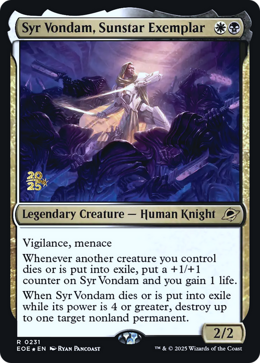 Syr Vondam, Sunstar Exemplar (0231) (Prerelease) - Foil