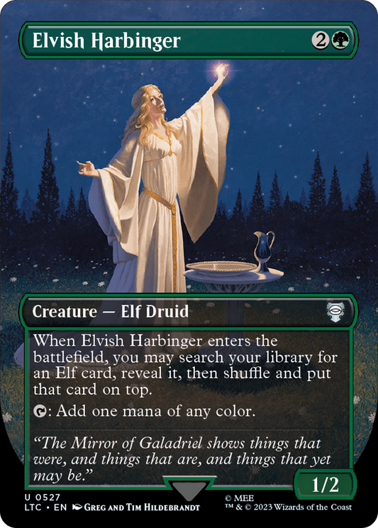 Elvish Harbinger (0527) (Borderless) - Silver Foil