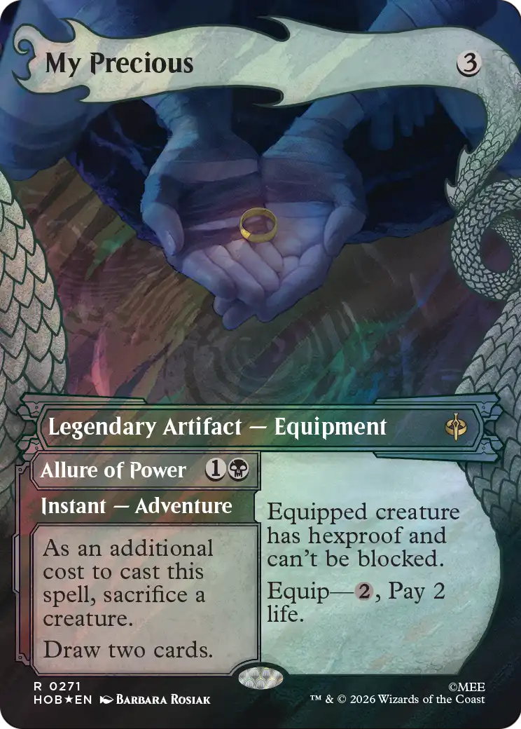 My Precious // Allure of Power (0271) (Borderless) (Dragon Hoard Frame) (HOB) - Surge Foil