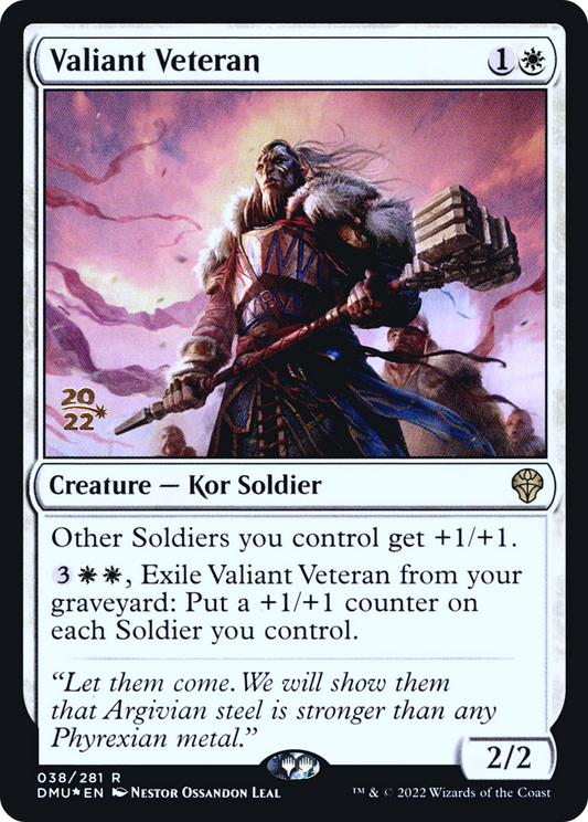 Valiant Veteran (0038) (Prerelease) - Foil