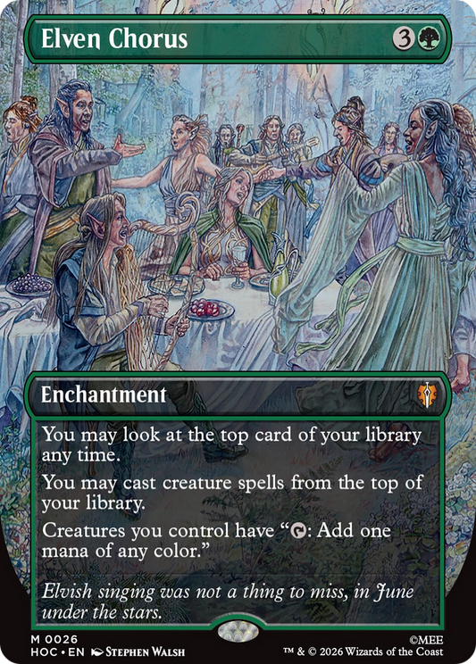 Elven Chorus (26) (Borderless) (HOC) - Foil