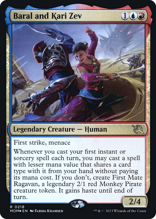 Baral and Kari Zev (0218) (Prerelease) - Foil