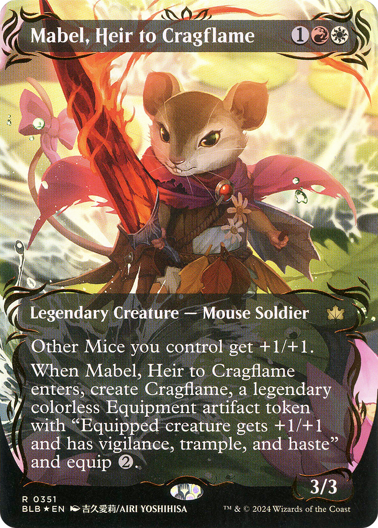 Mabel, Heir to Cragflame (0351) (Borderless) (Showcase) - Raised Foil
