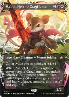 Mabel, Heir to Cragflame (0351) (Borderless) (Showcase) - Raised Foil