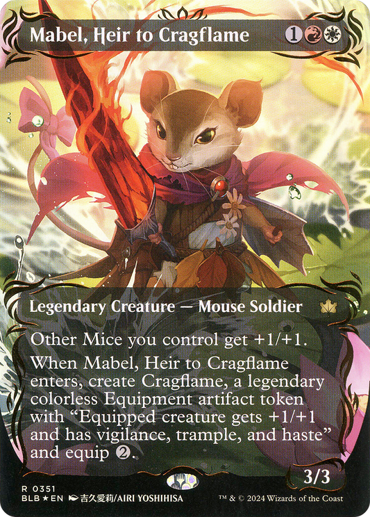 Mabel, Heir to Cragflame (0351) (Borderless) (Showcase) - Raised Foil