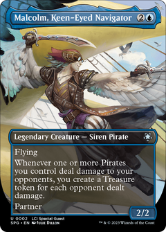 Malcolm, Keen-Eyed Navigator (0002) (Borderless) - Foil