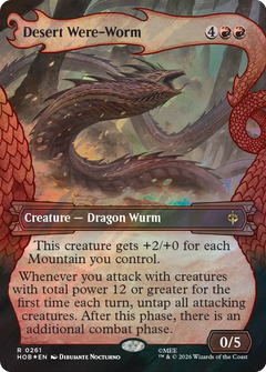 Desert Were-Worm (0261) (Borderless) (Dragon Hoard Frame) (HOB) - Surge Foil