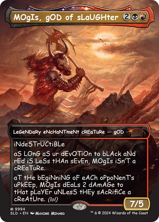 Mogis, God of Slaughter (9994) (Borderless) - Rainbow Foil