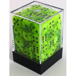 Dice Set - Vortex Bright Green / Black 12mm d6 36ct