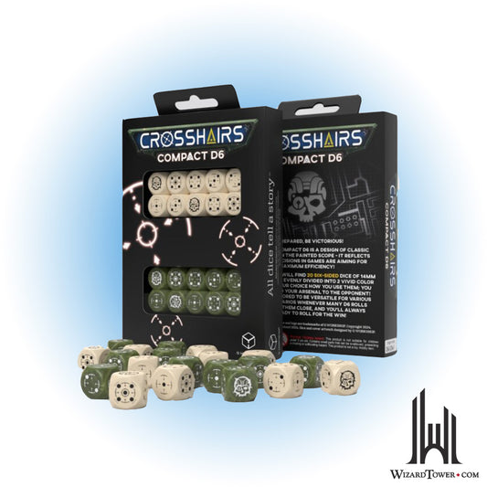 Dice Set - Crosshairs Compact Beige / Olive d6 20ct
