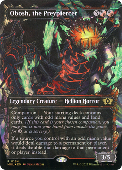 Obosh, the Preypiercer (0184) (Borderless) (Showcase) - Halo Foil