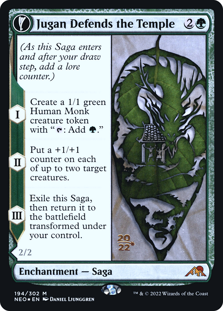 Jugan Defends the Temple // Remnant of the Rising Star (194) (Prerelease) (PNEO) - Foil