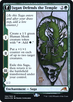 Jugan Defends the Temple // Remnant of the Rising Star (194) (Prerelease) (PNEO) - Foil
