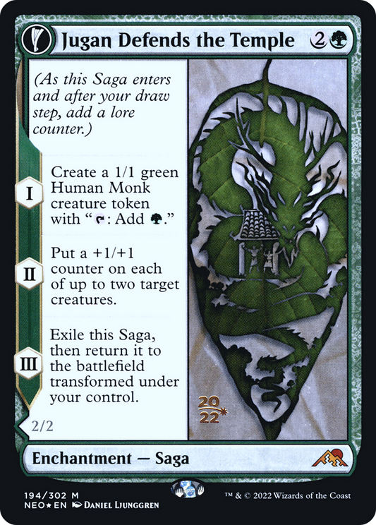 Jugan Defends the Temple // Remnant of the Rising Star (194) (Prerelease) (PNEO) - Foil