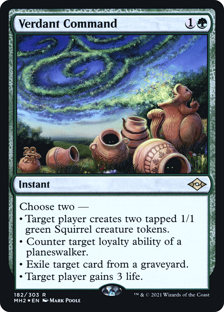 Verdant Command (182) (Prerelease) - Foil