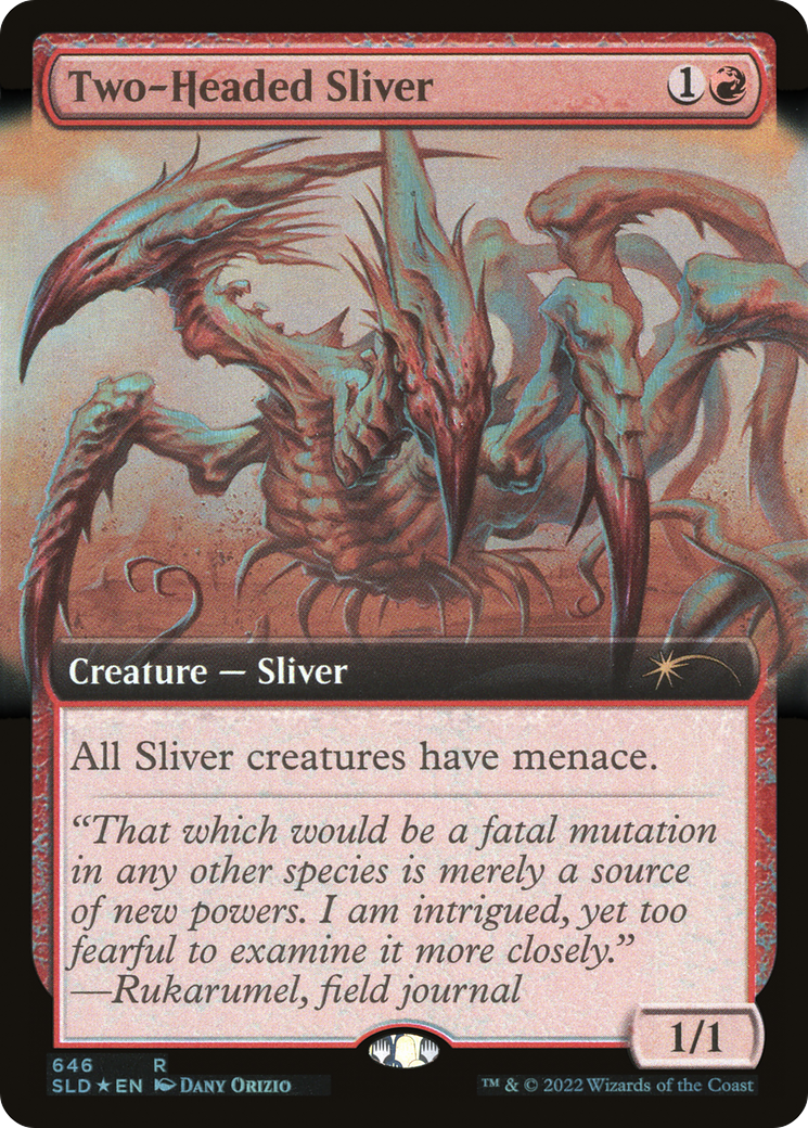 Two-Headed Sliver (646) (Extended Art) - Foil